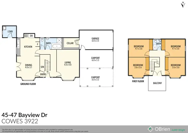 Floorplan of Homely house listing, 45-47 Bayview Drive, Cowes VIC 3922