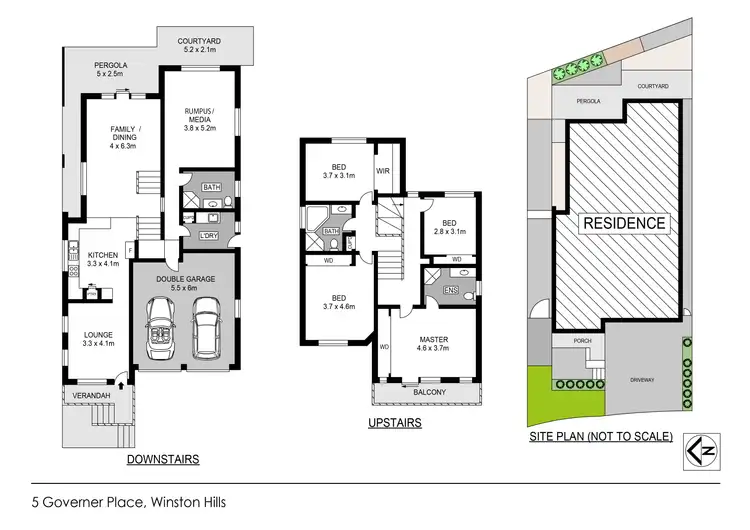 Floorplan of Homely house listing, 5 Governor Place, Winston Hills NSW 2153