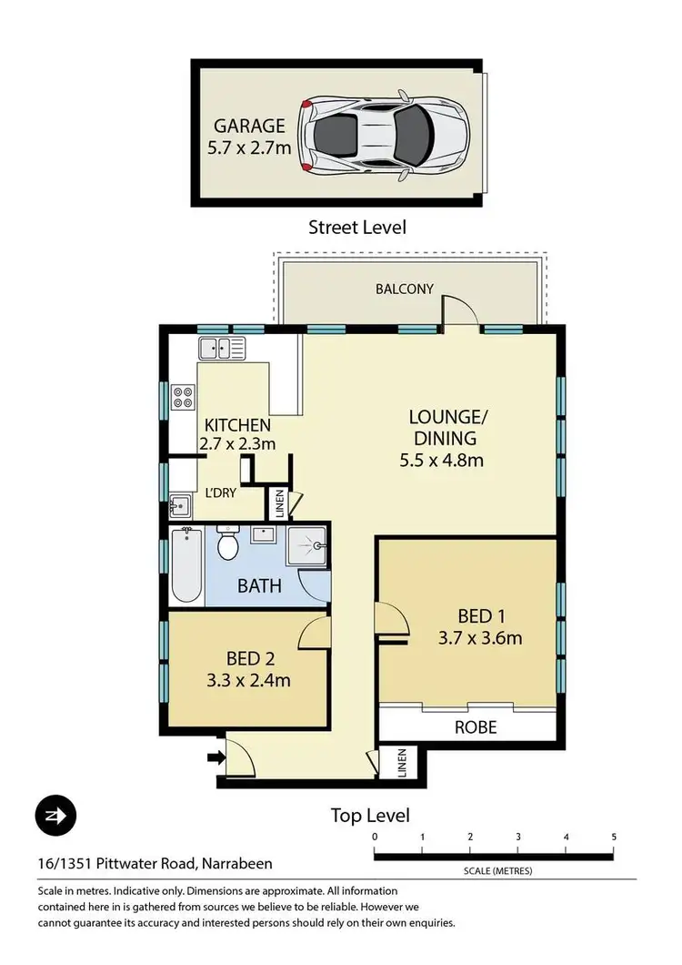 Floorplan of Homely apartment listing, 16/1351 Pittwater Road, Narrabeen NSW 2101