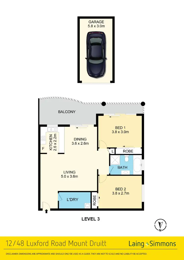 Floorplan of Homely unit listing, 12/48 Luxford Road, Mount Druitt NSW 2770