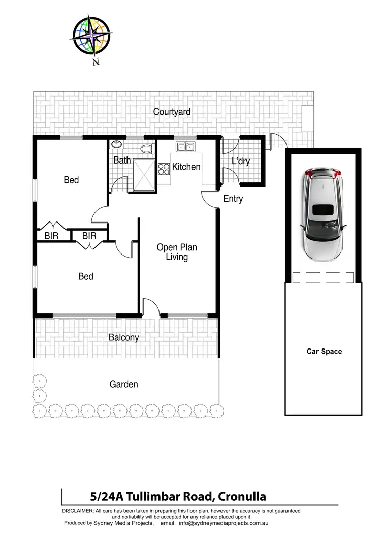 Floorplan of Homely unit listing, 5/24A Tullimbar Road, Cronulla NSW 2230