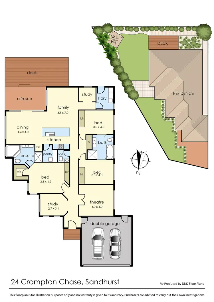 Floorplan of Homely house listing, 24 Crampton Chase, Sandhurst VIC 3977