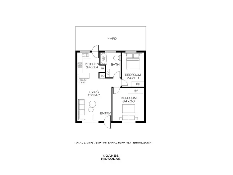 Floorplan of Homely unit listing, 4/72 Hillier Road, Reynella SA 5161