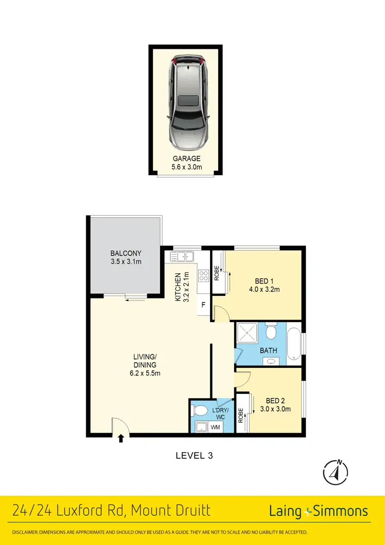 Floorplan of Homely unit listing, 24/24-26 Luxford Road, Mount Druitt NSW 2770