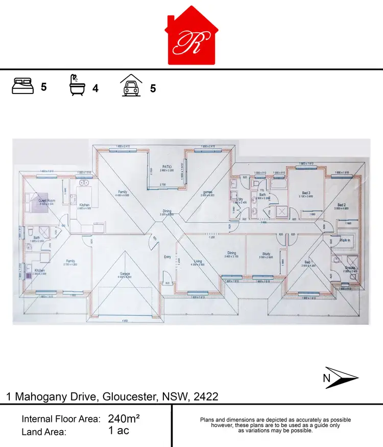 Floorplan of Homely house listing, 1 Mahogany Drive, Gloucester NSW 2422