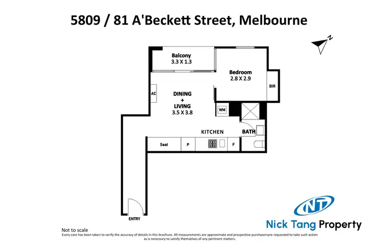 Floorplan of Homely apartment listing, 5809/81 A'beckett Street, Melbourne VIC 3000