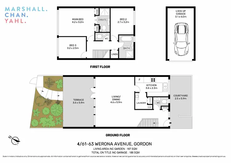Floorplan of Homely townhouse listing, 4/61-63 Werona Avenue, Gordon NSW 2072