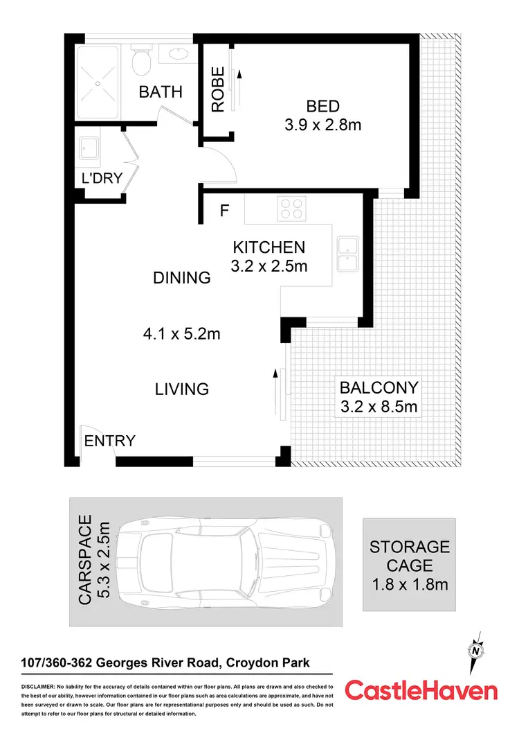 Floorplan of Homely apartment listing, 107/362 Georges River Road, Croydon Park NSW 2133