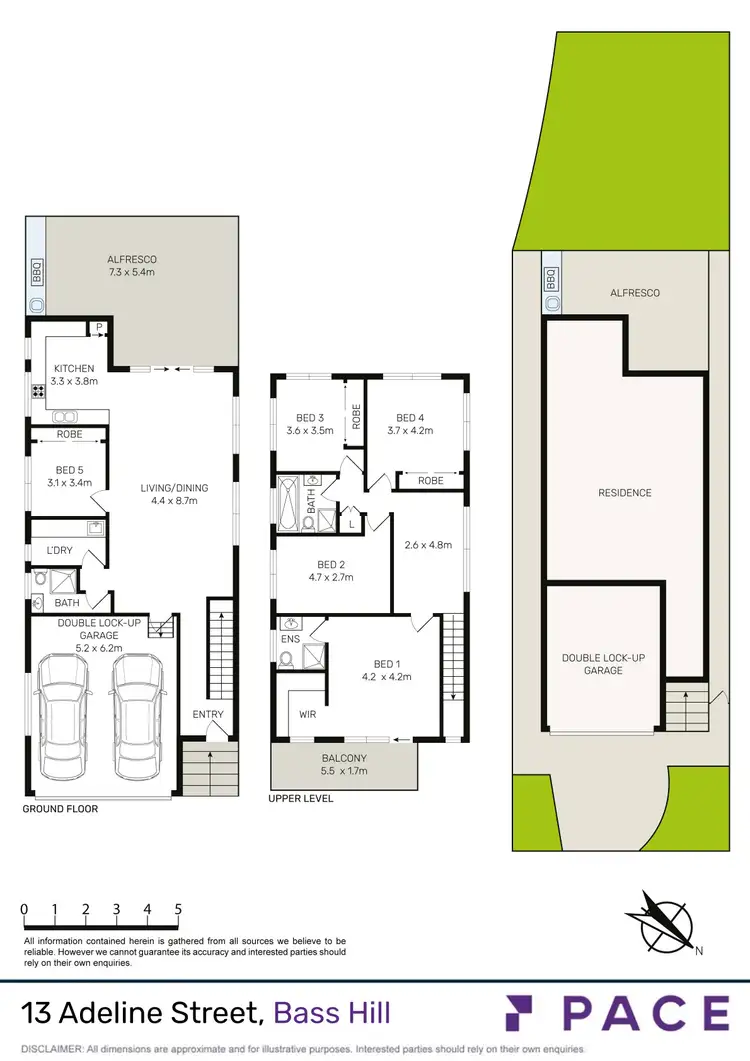 Floorplan of Homely semi-detached listing, 13A Adeline Street, Bass Hill NSW 2197