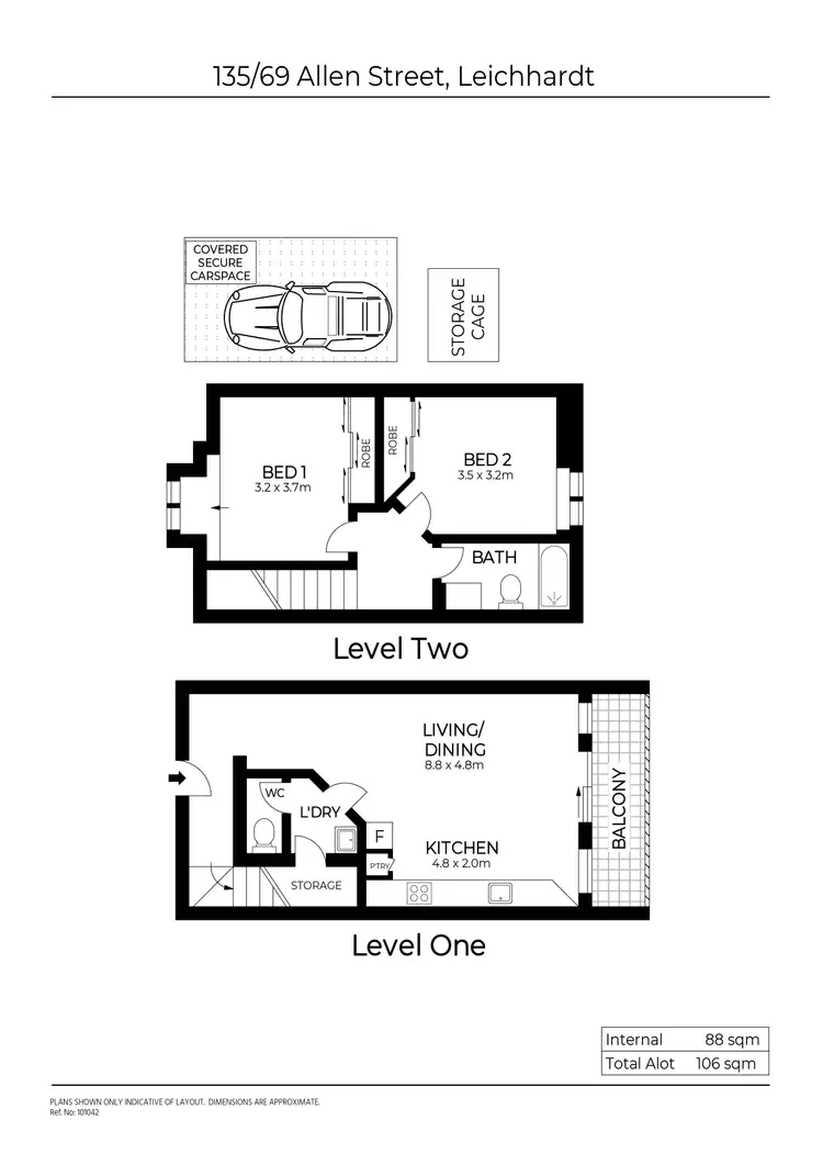 Floorplan of Homely unit listing, 135/69 Allen Street, Leichhardt NSW 2040