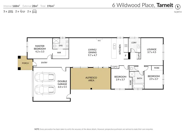 Floorplan of Homely house listing, 6 Wildwood Place, Tarneit VIC 3029
