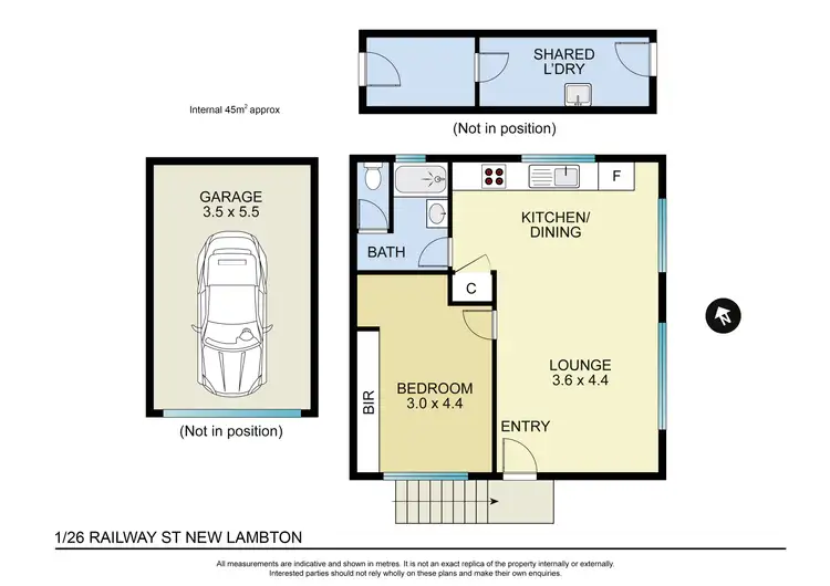Floorplan of Homely unit listing, 1/26 Railway Road, New Lambton NSW 2305