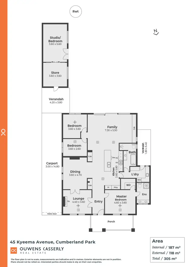 Floorplan of Homely house listing, 45 Kyeema Avenue, Cumberland Park SA 5041
