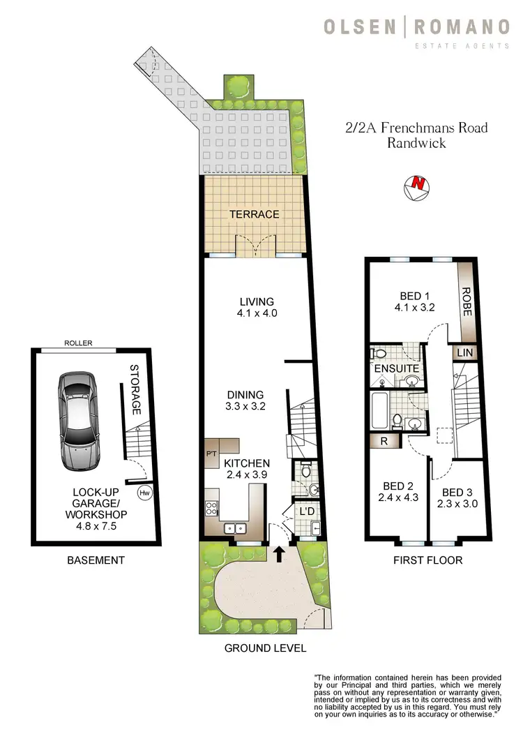 Floorplan of Homely townhouse listing, 2/2A Frenchmans Road, Randwick NSW 2031