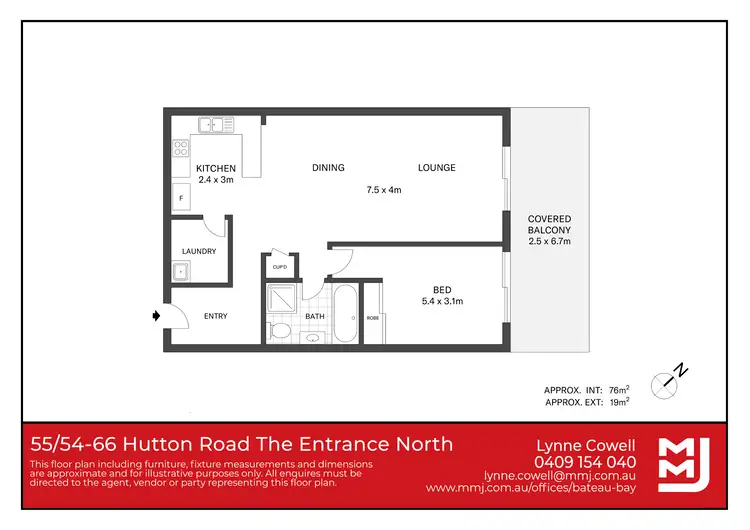 Floorplan of Homely unit listing, 55/54-66 Hutton Parade, The Entrance North NSW 2261