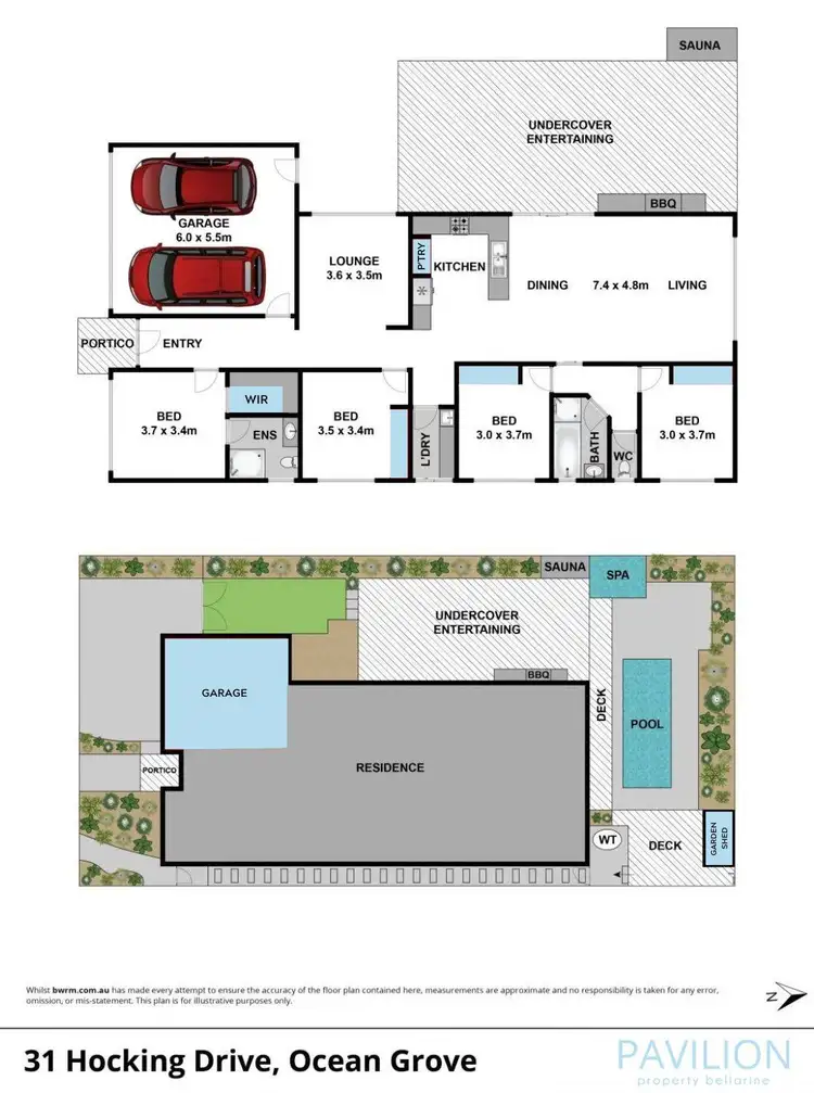 Floorplan of Homely house listing, 31 Hocking Drive, Ocean Grove VIC 3226