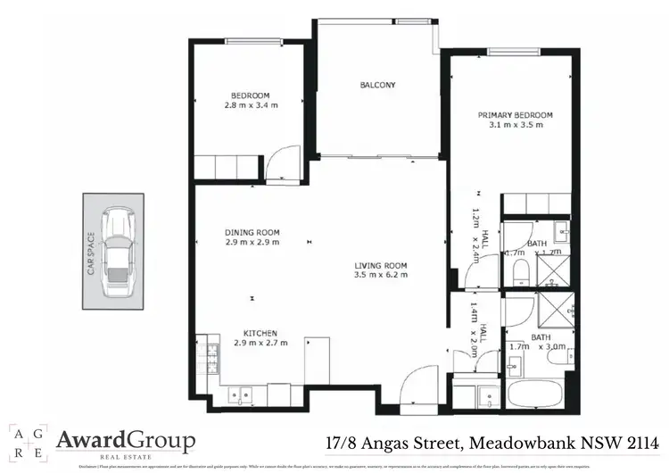 Floorplan of Homely unit listing, 17/4-8 Angas Street, Meadowbank NSW 2114
