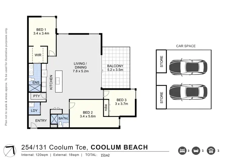 Floorplan of Homely apartment listing, 254/131 Coolum Terrace, Coolum Beach QLD 4573