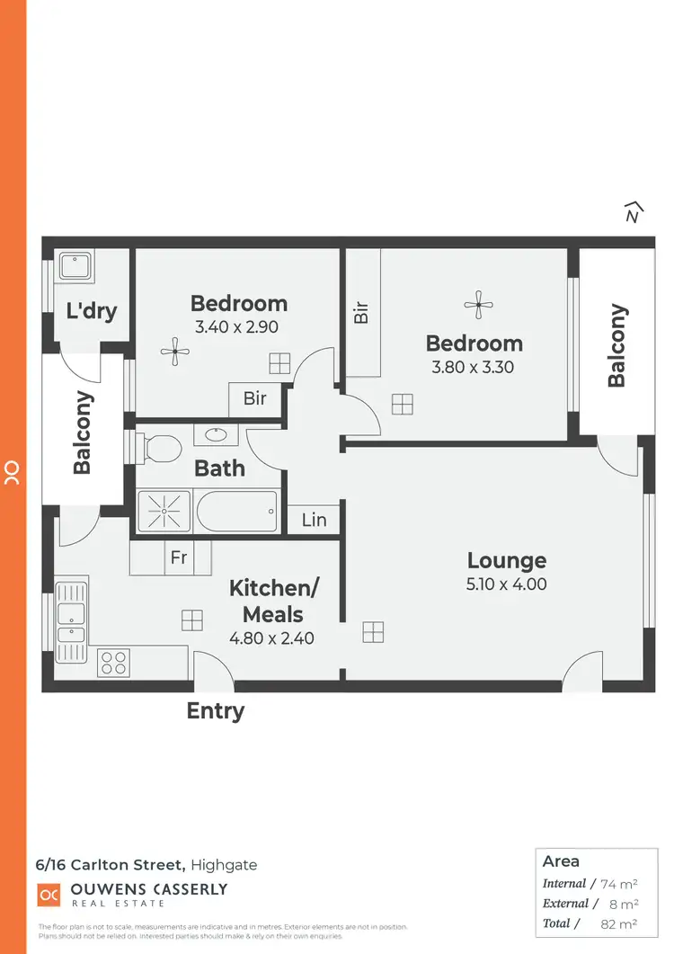 Floorplan of Homely unit listing, 6/16 Carlton Street, Highgate SA 5063