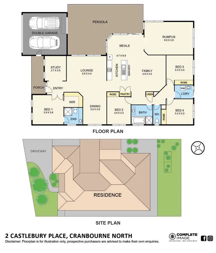 Floorplan of Homely house listing, 2 Castlebury Place, Cranbourne North VIC 3977