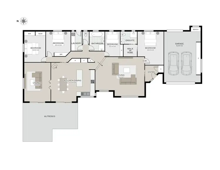 Floorplan of Homely house listing, 38 Bayview Drive, Blackstone Heights TAS 7250