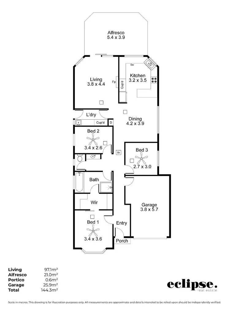 Floorplan of Homely house listing, 4 Salzmann Drive, Pooraka SA 5095