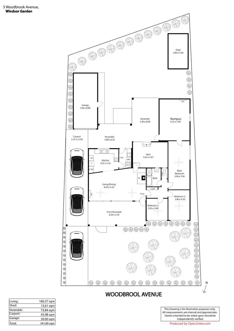 Floorplan of Homely house listing, 5 Woodbrook Avenue, Windsor Gardens SA 5087