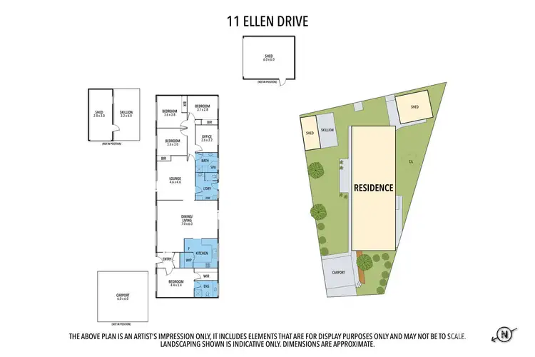 Floorplan of Homely house listing, 11 Ellen Drive, Cobram VIC 3644