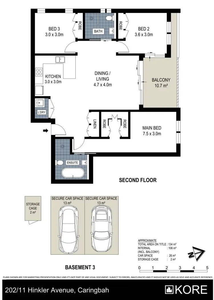 Floorplan of Homely apartment listing, 202/11 Hinkler Avenue, Caringbah NSW 2229