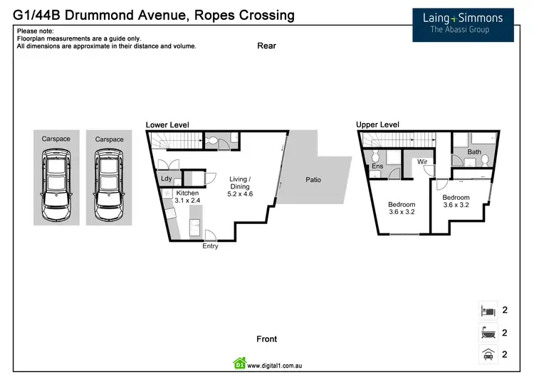 Floorplan of Homely unit listing, G1/44B Drummond Avenue, Ropes Crossing NSW 2760