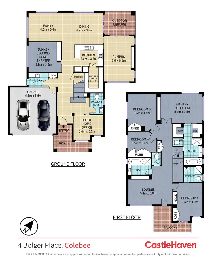 Floorplan of Homely house listing, 4 Bolger Place, Colebee NSW 2761