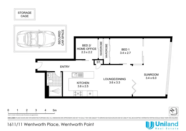 Floorplan of Homely apartment listing, 1611/11 Wentworth Place, Wentworth Point NSW 2127