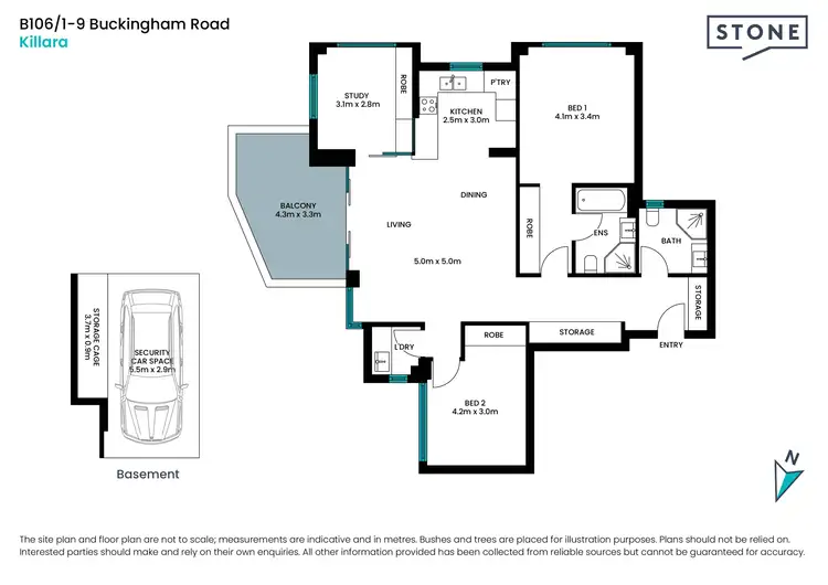 Floorplan of Homely apartment listing, B106/1-9 Buckingham Road, Killara NSW 2071