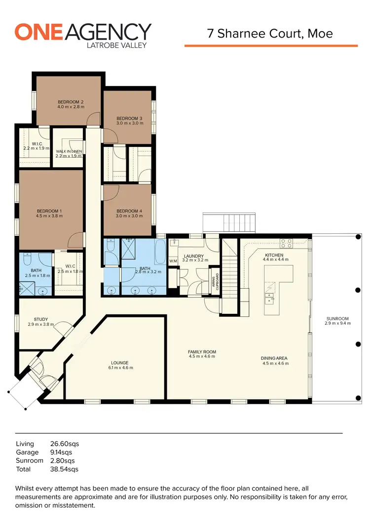 Floorplan of Homely house listing, 7 Sharnee Court, Moe VIC 3825