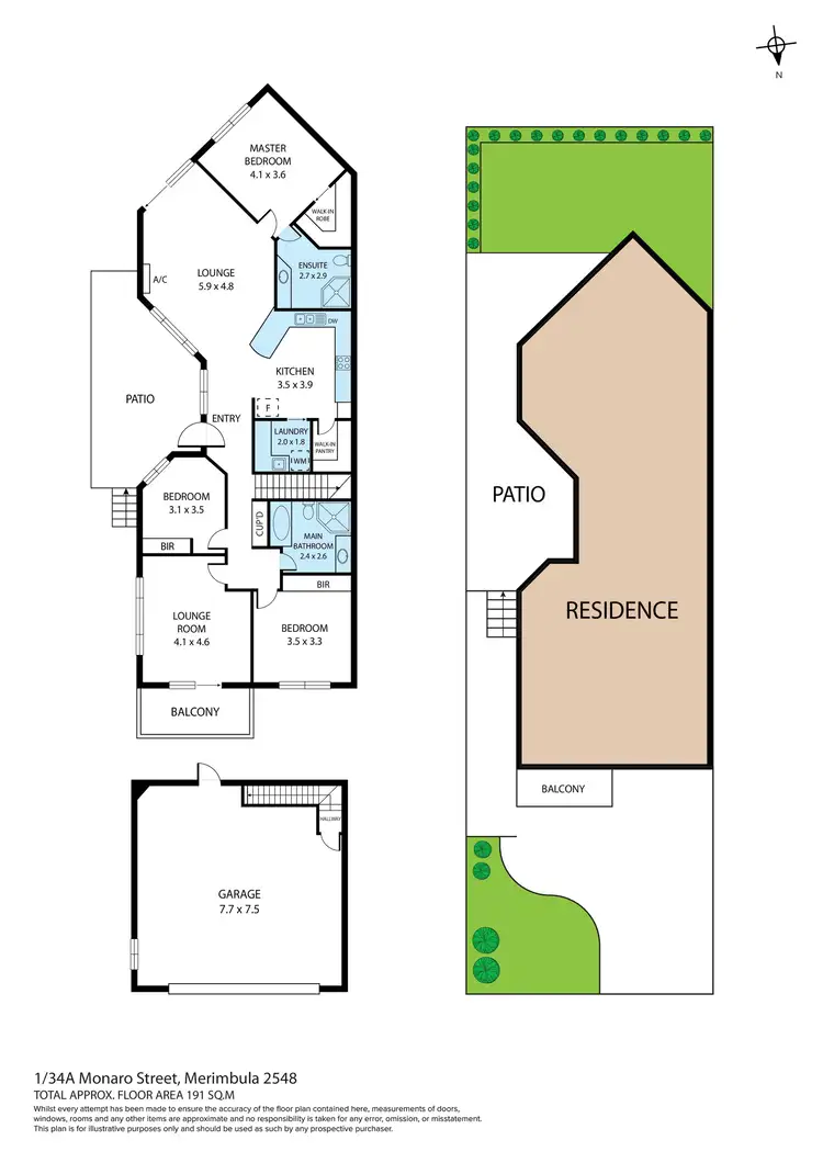 Floorplan of Homely townhouse listing, 1/34A Monaro Street, Merimbula NSW 2548