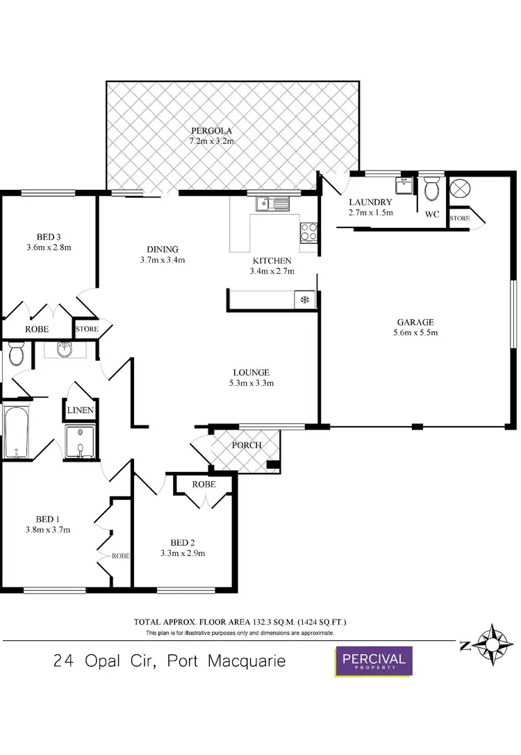 Floorplan of Homely house listing, 24 Opal Circuit, Port Macquarie NSW 2444