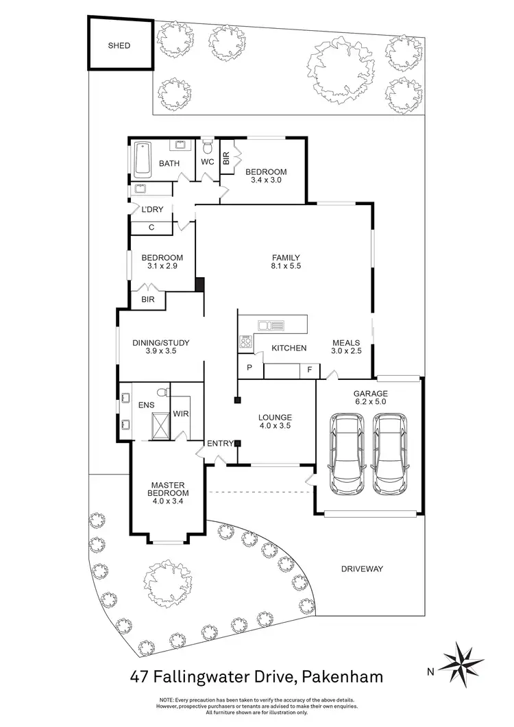 Floorplan of Homely house listing, 47 Fallingwater Drive, Pakenham VIC 3810