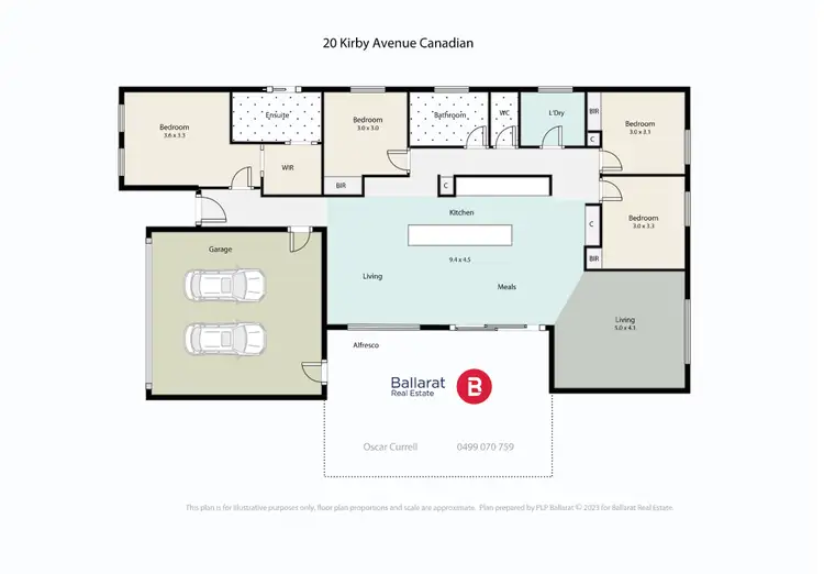 Floorplan of Homely house listing, 20 Kirby Avenue, Canadian VIC 3350