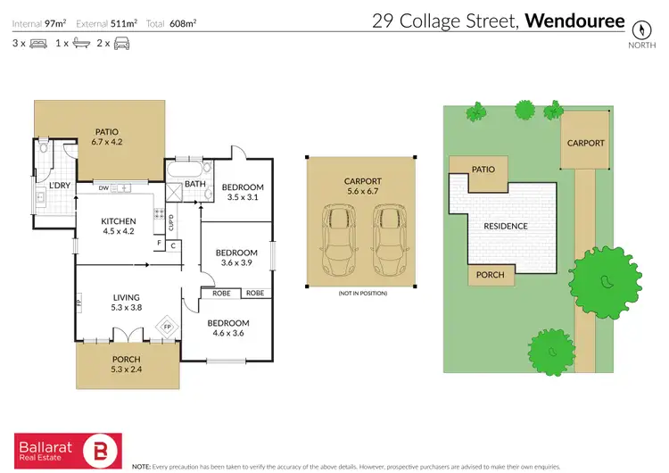 Floorplan of Homely house listing, 29 College Street, Wendouree VIC 3355