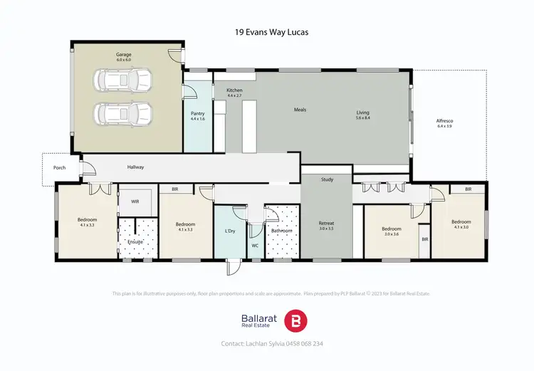 Floorplan of Homely house listing, 19 Evans Way, Lucas VIC 3350