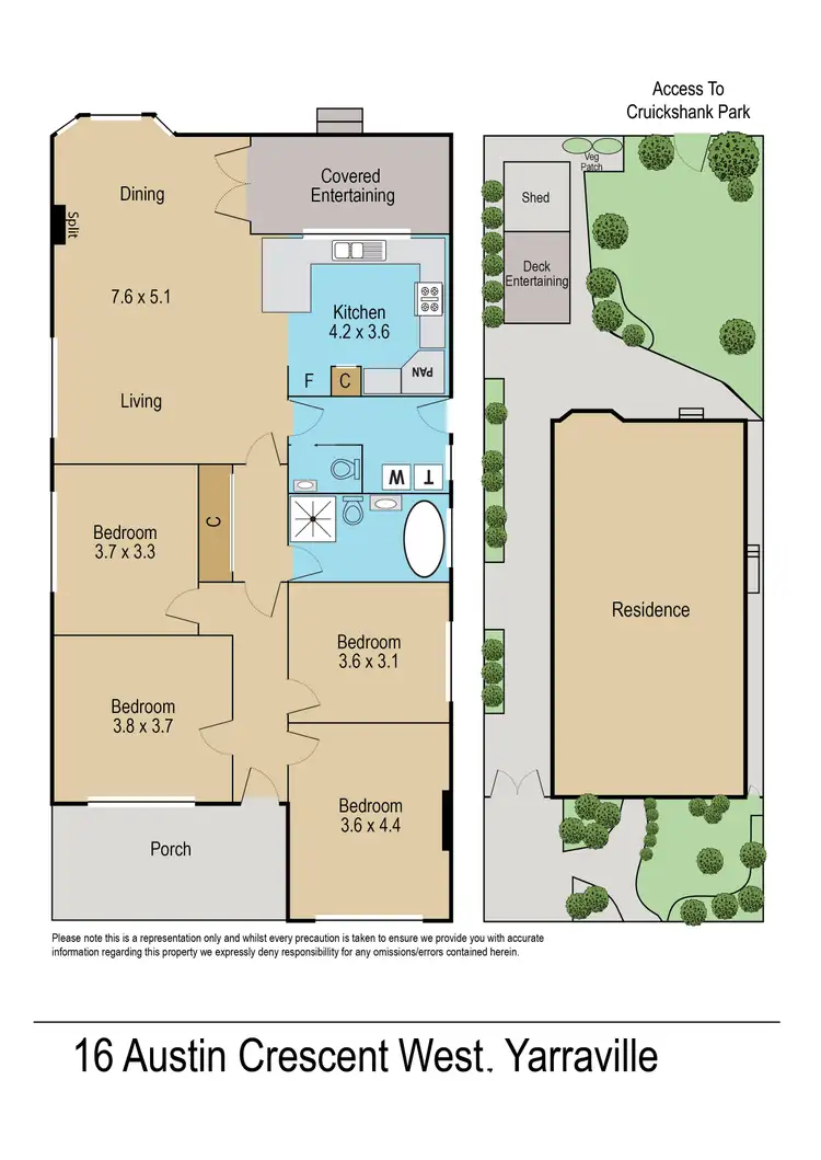 Floorplan of Homely house listing, 16 Austin Crescent West, Yarraville VIC 3013