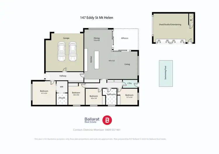 Floorplan of Homely house listing, 147 Eddy Avenue, Mount Helen VIC 3350