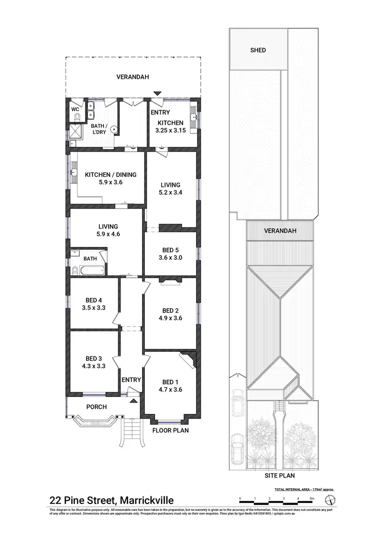 Floorplan of Homely house listing, 22 Pine Street, Marrickville NSW 2204