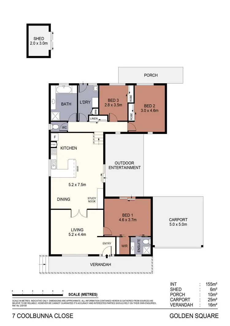 Floorplan of Homely house listing, 7 Coolbunna Close, Golden Square VIC 3555