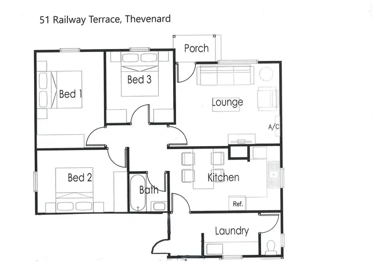 Floorplan of Homely house listing, 51 Railway Terrace, Thevenard SA 5690