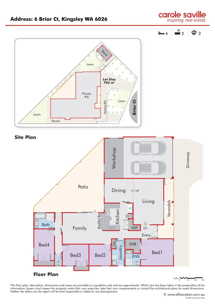 Floorplan of Homely house listing, 6 Briar Court, Kingsley WA 6026