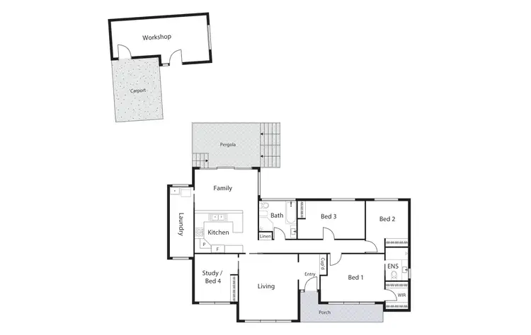 Floorplan of Homely house listing, 10 Kidston Crescent, Curtin ACT 2605