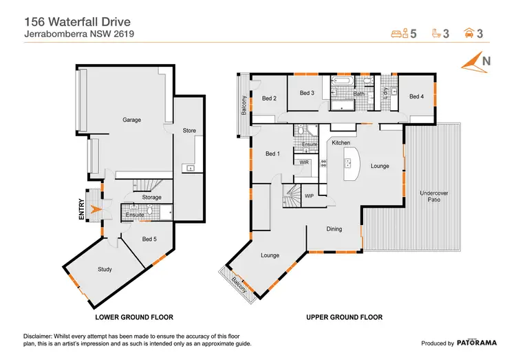 Floorplan of Homely house listing, 156 Waterfall Drive, Jerrabomberra NSW 2619