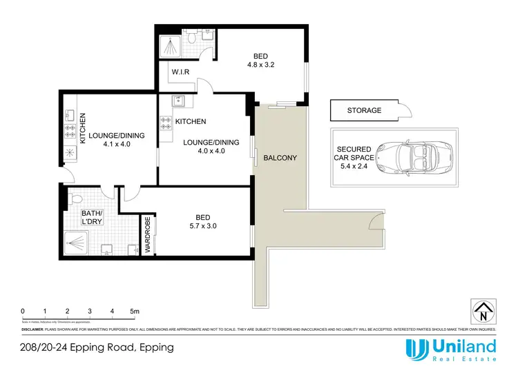 Floorplan of Homely apartment listing, 208/20-24 Epping Road, Epping NSW 2121