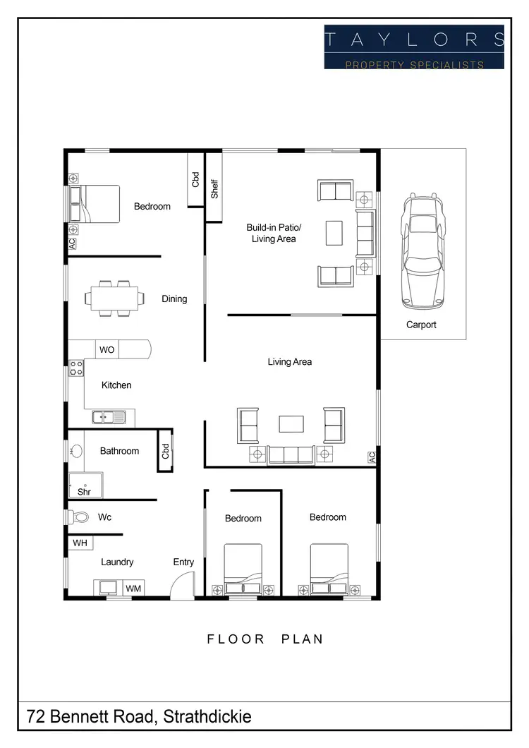 Floorplan of Homely house listing, 72 Bennett Road, Strathdickie QLD 4800